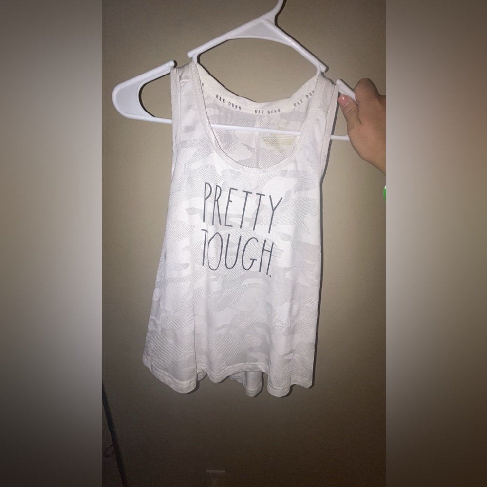 White camo tank top
